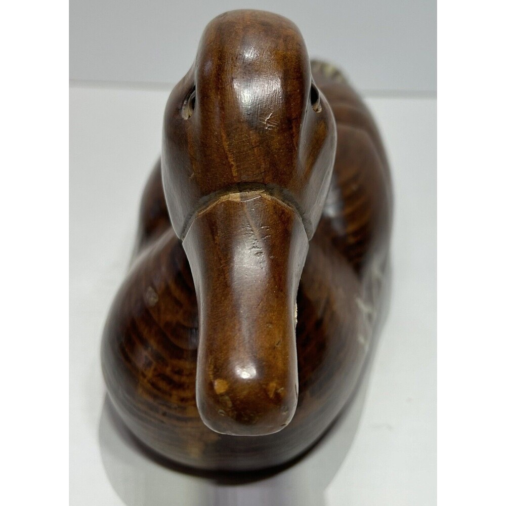 Vintage Wood Duck Decoy Hunting Glass Eye Outdoors Hand Painted - Picture 4 of 6